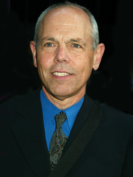 Joe Spano caught on the camera in a black suit.